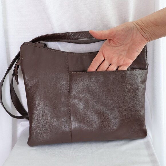 Dark Brown Bag - Genuine Leather - Shoulder Bag - Picture 2 of 16